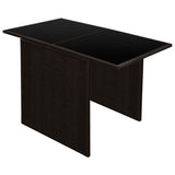 3 Piece Bistro Set with Cushions Poly Rattan Brown - 45-Degree Angle