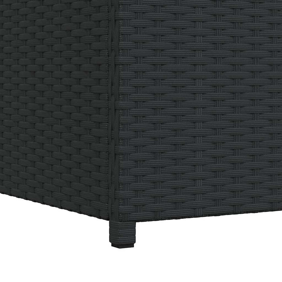Garden Storage Box Black 120x50x60 cm Poly Rattan