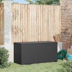 Garden Storage Box Black 120x50x60 cm Poly Rattan