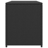 Garden Storage Box Black 120x50x60 cm Poly Rattan
