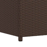 Garden Storage Box Brown 120x50x60 cm Poly Rattan - Extra Image