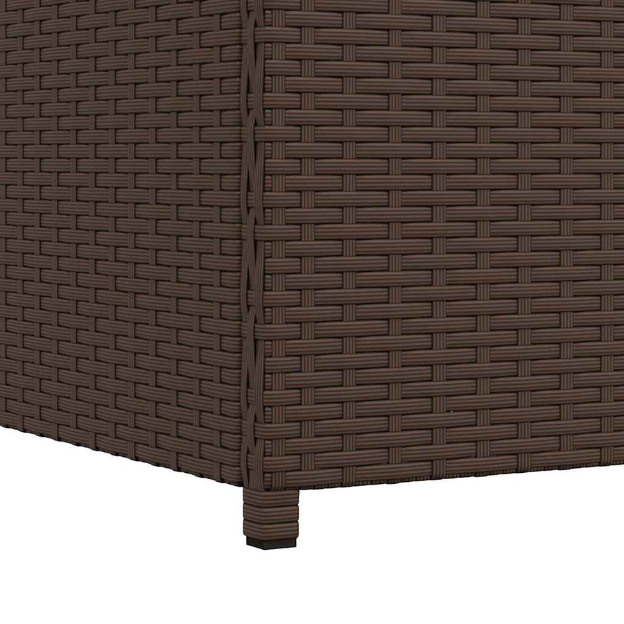 Garden Storage Box Brown 120x50x60 cm Poly Rattan