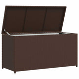 Garden Storage Box Brown 120x50x60 cm Poly Rattan - 45-Degree Angle