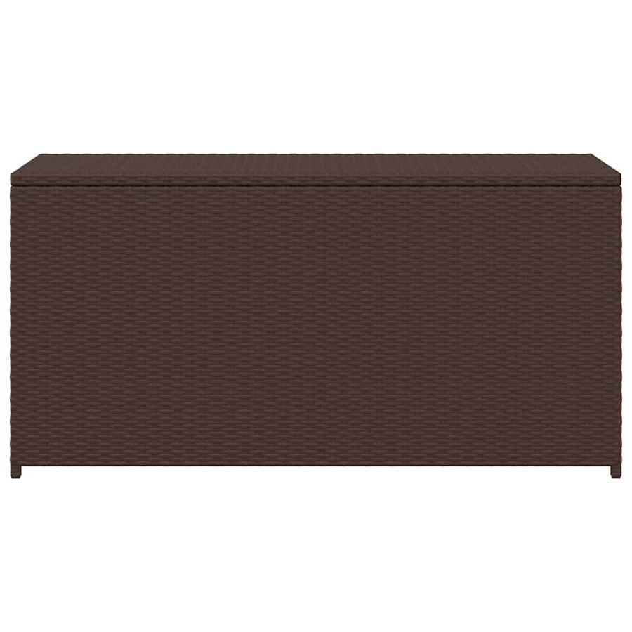 Garden Storage Box Brown 120x50x60 cm Poly Rattan
