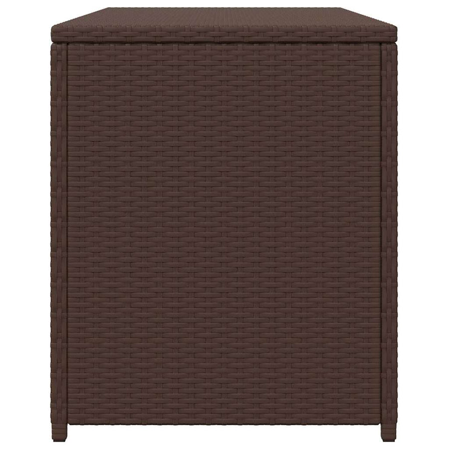 Garden Storage Box Brown 120x50x60 cm Poly Rattan