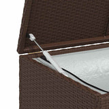 Garden Storage Box Brown 120x50x60 cm Poly Rattan - Extra Image