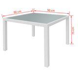 5 Piece Outdoor Dining Set Poly Rattan Cream White - Extra Image