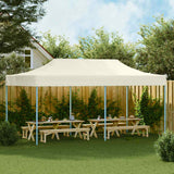Foldable Tent Pop-Up 3x6 m Cream White - Side View