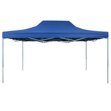 Foldable Tent Pop-Up 3x4.5 m Blue - Front View