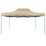 Foldable Tent Pop-Up 3x4.5 m Cream White
