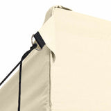 Foldable Tent Pop-Up with 4 Side Walls 3x4.5 m Cream White - Close-Up Angle