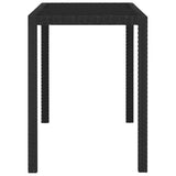 5 Piece Outdoor Dining Set with Cushions Poly Rattan Black