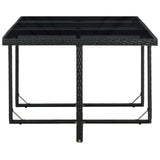 11 Piece Outdoor Dining Set with Cushions Poly Rattan Black