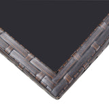 5 Piece Outdoor Dining Set with Cushions Poly Rattan Brown - 45-Degree Angle