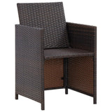 13 Piece Outdoor Dining Set with Cushions Poly Rattan Brown - Extra Image