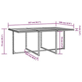 11 Piece Outdoor Dining Set Poly Rattan and Acacia Wood Black - Extra Image