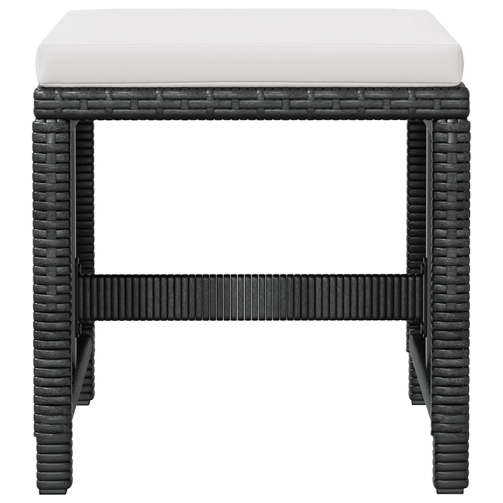 13 Piece Outdoor Dining Set Poly Rattan and Acacia Wood Black