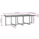 13 Piece Outdoor Dining Set Poly Rattan and Acacia Wood Black - Extra Image