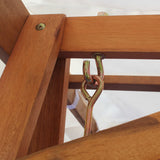 Garden Swing Bench with Canopy Eucalyptus Acacia Wood - Side View