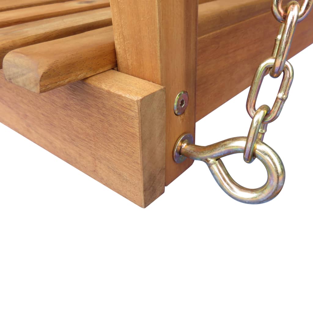 Garden Swing Bench with Canopy Eucalyptus Acacia Wood