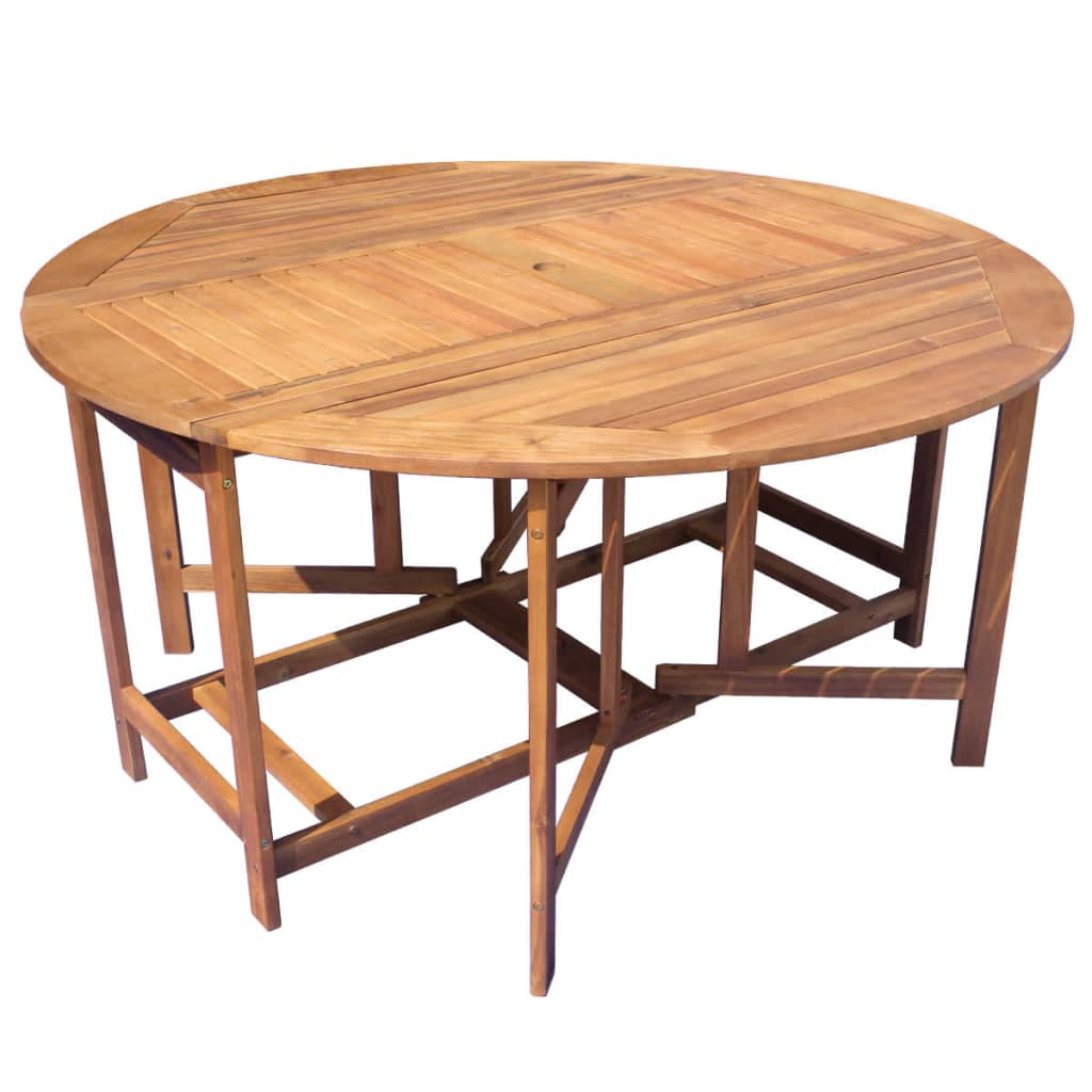 7 Piece Folding Outdoor Dining Set Solid Acacia Wood