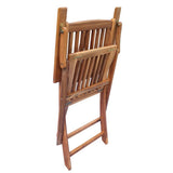 7 Piece Folding Outdoor Dining Set Solid Acacia Wood - 45-Degree Angle