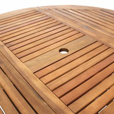 7 Piece Folding Outdoor Dining Set Solid Acacia Wood