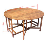 7 Piece Folding Outdoor Dining Set Solid Acacia Wood