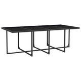 13 Piece Outdoor Dining Set with Cushions Poly Rattan Black - 45-Degree Angle