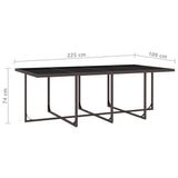 13 Piece Outdoor Dining Set with Cushions Poly Rattan Brown - Low Angle