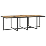 13 Piece Outdoor Dining Set with Cushions Poly Rattan Black - Close-Up Angle