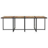13 Piece Outdoor Dining Set with Cushions Poly Rattan Black - Low Angle