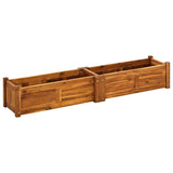 Garden Raised Bed Acacia Wood 150x30x25 cm - Front View