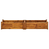 Garden Raised Bed Acacia Wood 150x30x25 cm - Top-Down View