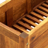 Garden Raised Bed Acacia Wood 150x30x25 cm - Close-Up Angle
