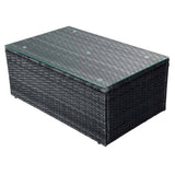4 Piece Garden Lounge Set with Cushions Poly Rattan Black - Extra Image