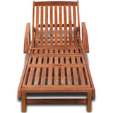 Sun Lounger Solid Acacia Wood