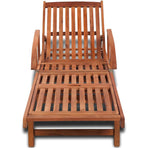 Sun Lounger Solid Acacia Wood