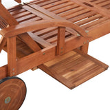 Sun Lounger Solid Acacia Wood - 45-Degree Angle