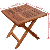 Sun Lounger with Table Solid Acacia Wood - Extra Image