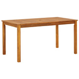 Garden Table 140x80x74 cm Solid Acacia Wood