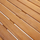 Garden Table 140x80x74 cm Solid Acacia Wood - 45-Degree Angle