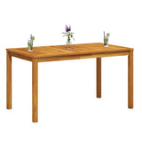 Garden Table 140x80x74 cm Solid Acacia Wood