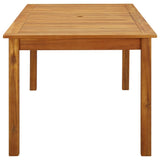 Garden Table 200x90x74 cm Solid Acacia Wood - Side View
