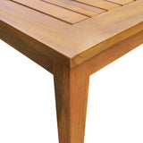 7 Piece Outdoor Dining Set Solid Acacia Wood - Side View