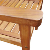 7 Piece Outdoor Dining Set Solid Acacia Wood - Rear View