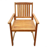 Garden Chairs 2 pcs Solid Acacia Wood Brown - Side View
