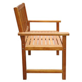Garden Chairs 2 pcs Solid Acacia Wood Brown - Top-Down View