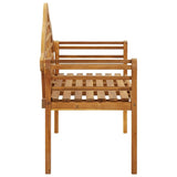 Garden Bench 135 cm Solid Acacia Wood - Side View