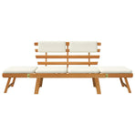 Garden Bench with Cushions 2-in-1 190 cm Solid Acacia Wood